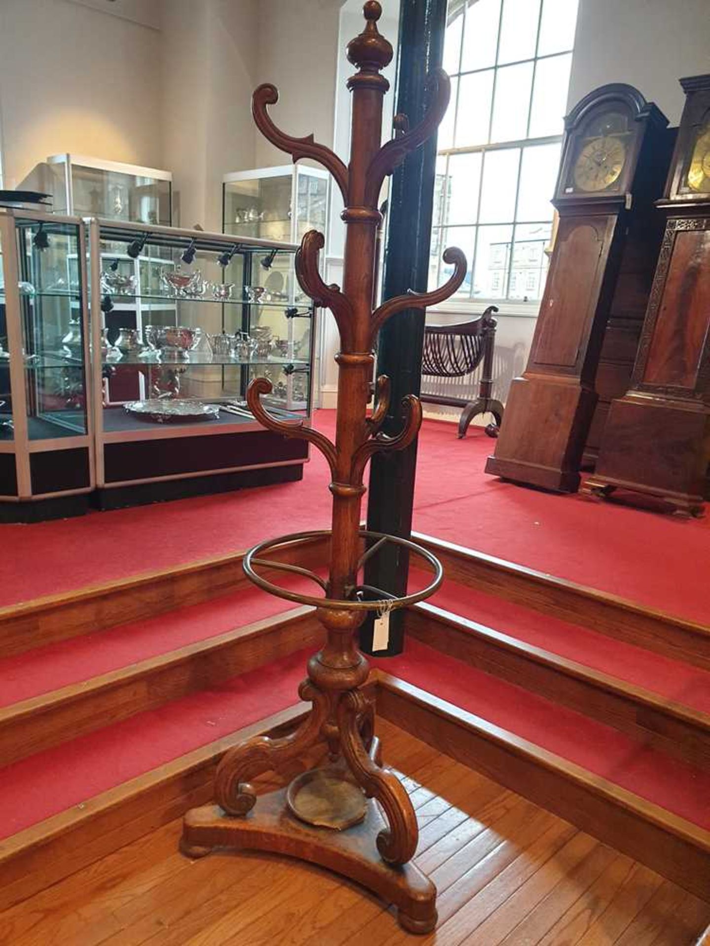 A VICTORIAN OAK COAT AND HAT STAND MID/LATE 19TH CENTURY - Image 6 of 10