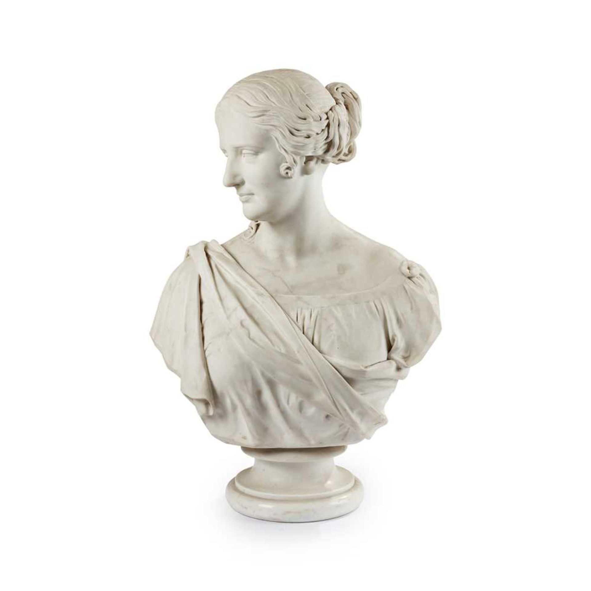 JAMES FILLANS (SCOTTISH 1808-1852) A PAIR OF WHITE MARBLE BUSTS OF JAMES AND JANE EWING OF STRATHLEV - Image 3 of 22