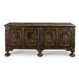 A QUEEN ANNE BLACK JAPANNED SIDE CABINET EARLY 18TH CENTURY