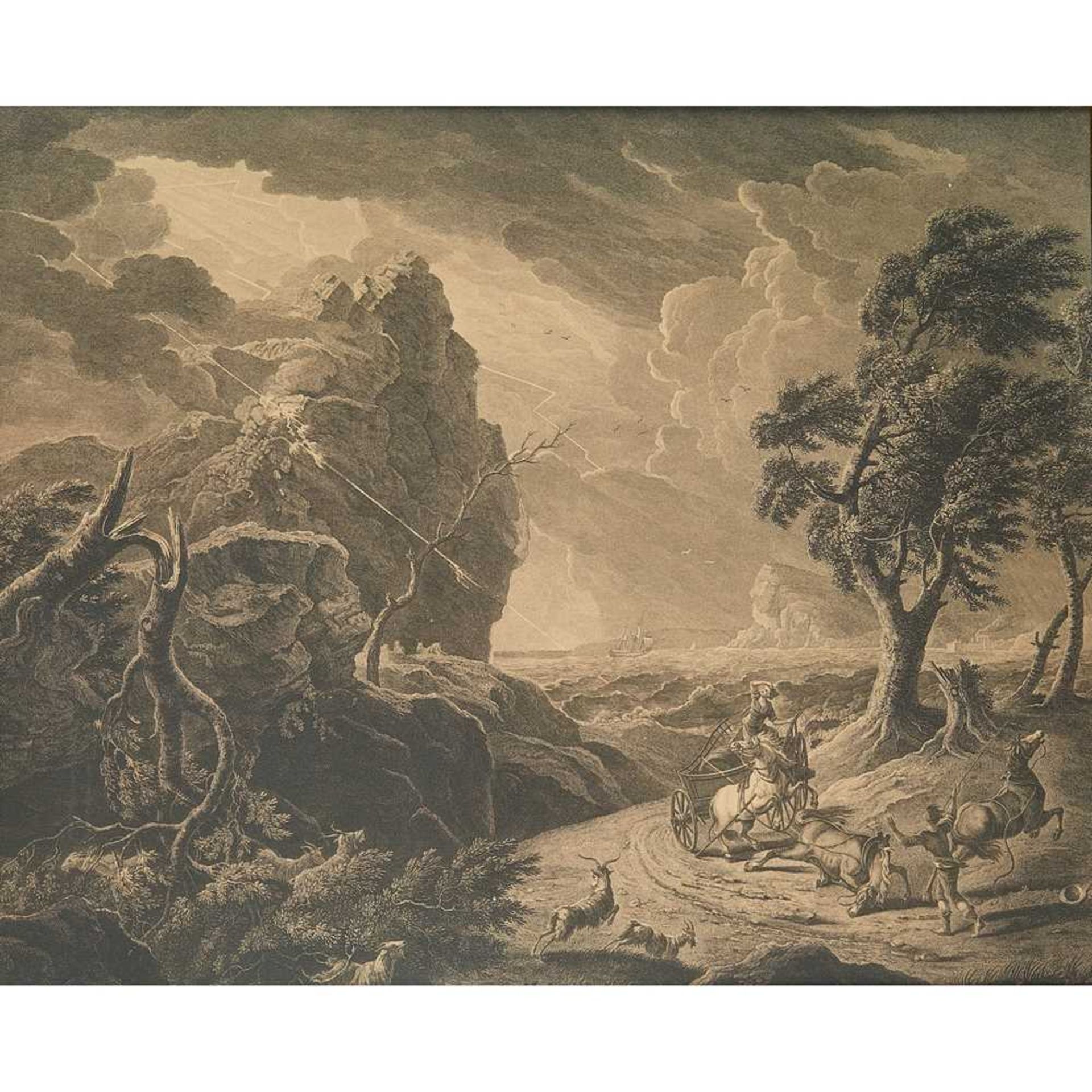 A PAIR OF LANDSCAPE PRINTS 18TH CENTURY - Image 4 of 12