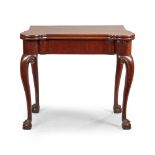 A GEORGE II STYLE MAHOGANY TEA TABLE 19TH CENTURY