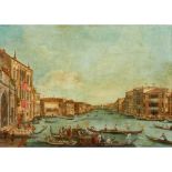 CIRCLE OF GIOVANNI RICHTER VIEW OF THE GRAND CANAL WITH GONDOLIERS