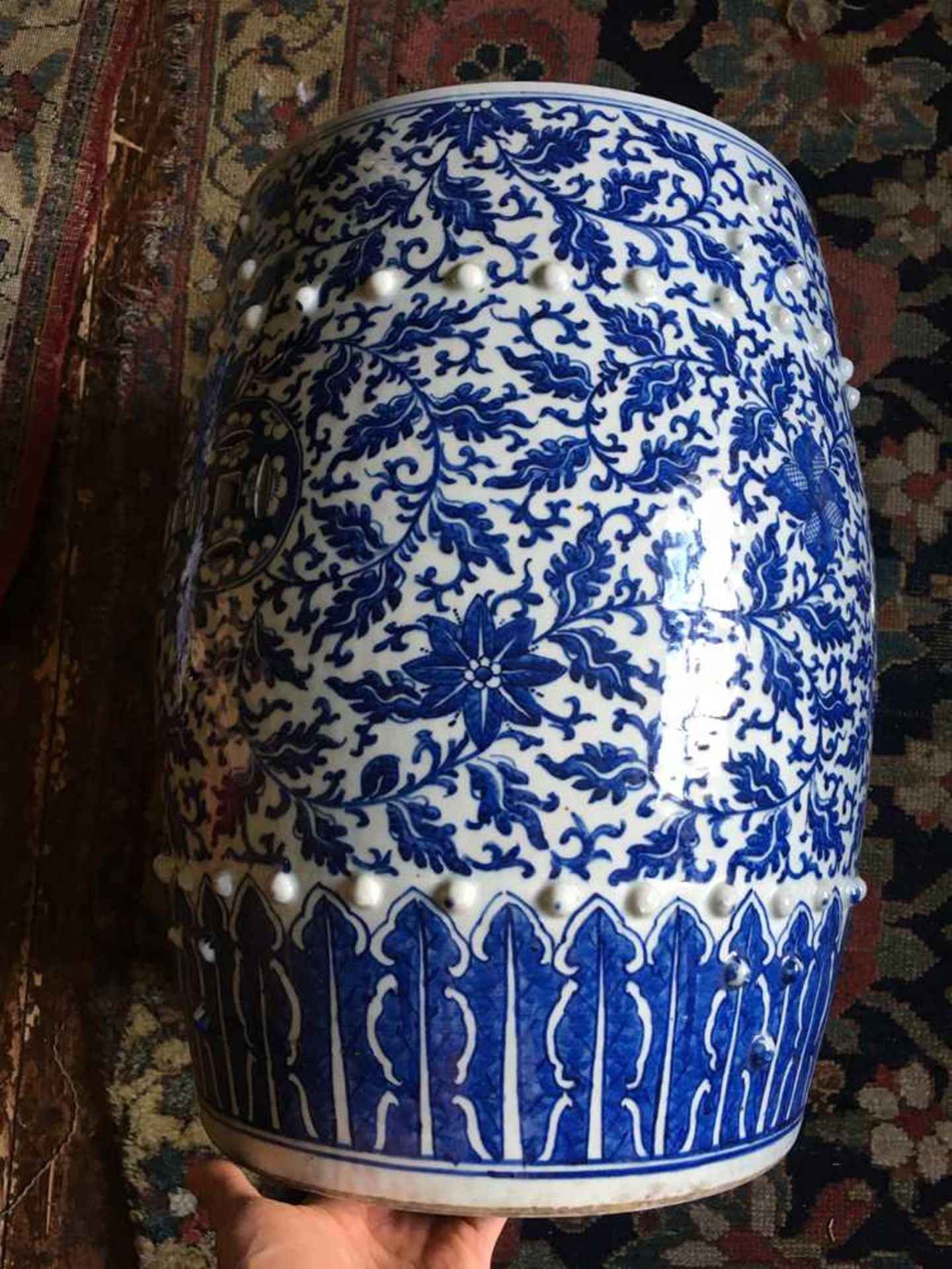 A PAIR OF CHINESE BLUE AND WHITE PORCELAIN GARDEN SEATS 20TH CENTURY - Bild 22 aus 28