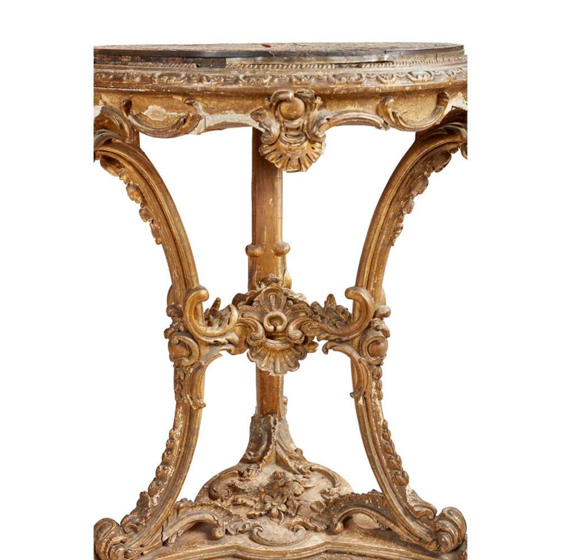 A CONTINENTAL GILTWOOD AND BOULLE MARQUETRY GUERIDON EARLY 19TH CENTURY - Bild 2 aus 10