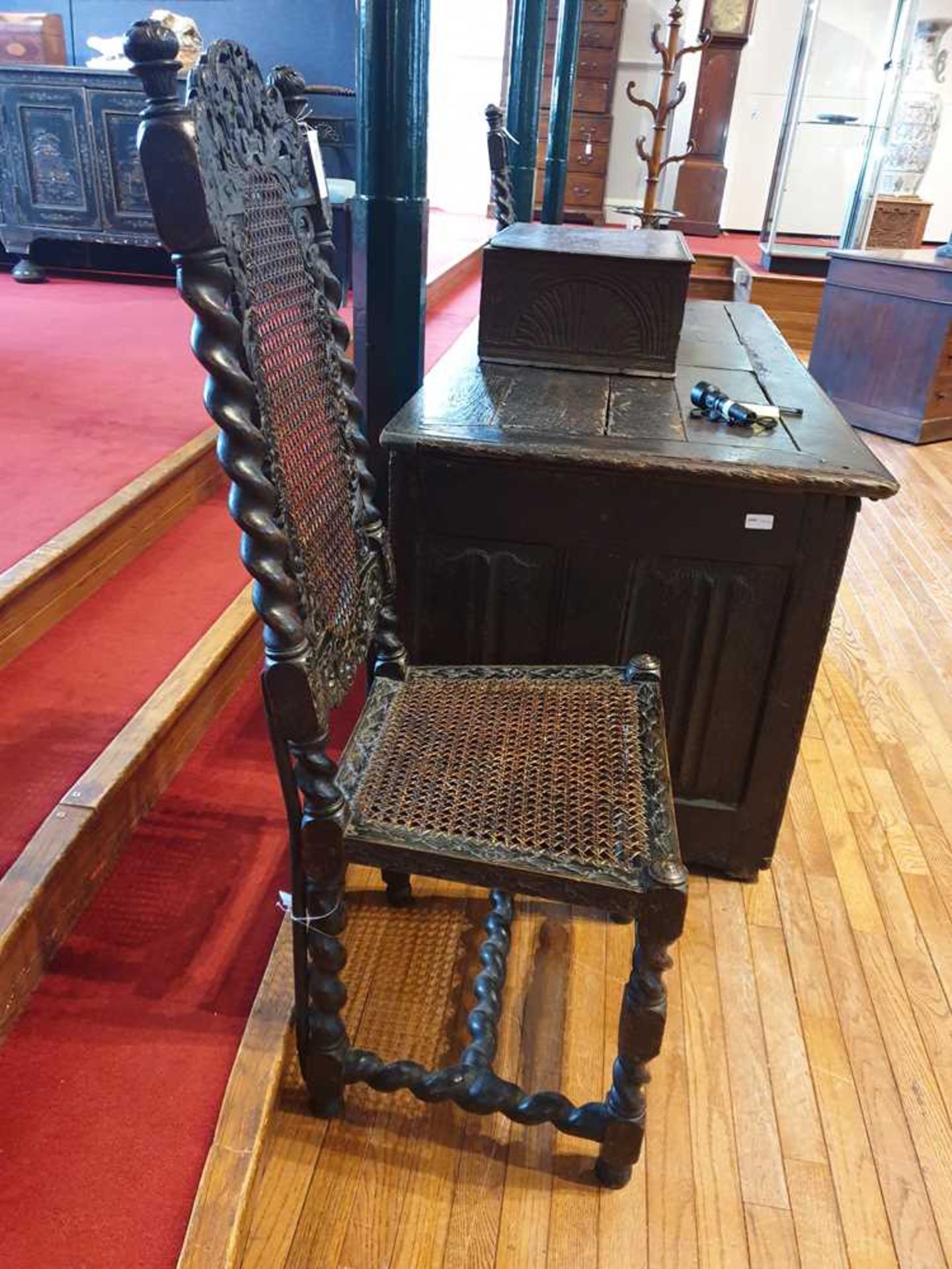 A PAIR OF CHARLES II STAINED AND EBONISED BEECH CHAIRS LATE 17TH CENTURY - Image 17 of 20