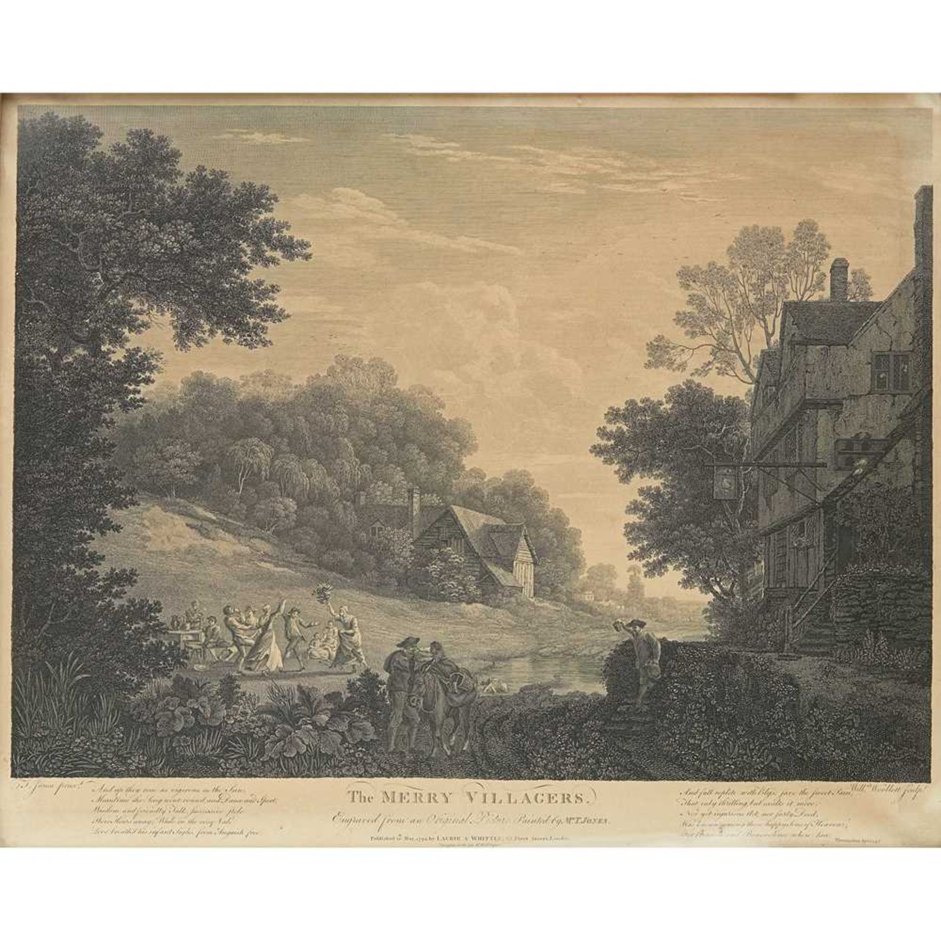 A PAIR OF LANDSCAPE PRINTS 18TH CENTURY - Image 3 of 12