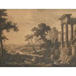 A PAIR OF LANDSCAPE PRINTS 18TH CENTURY