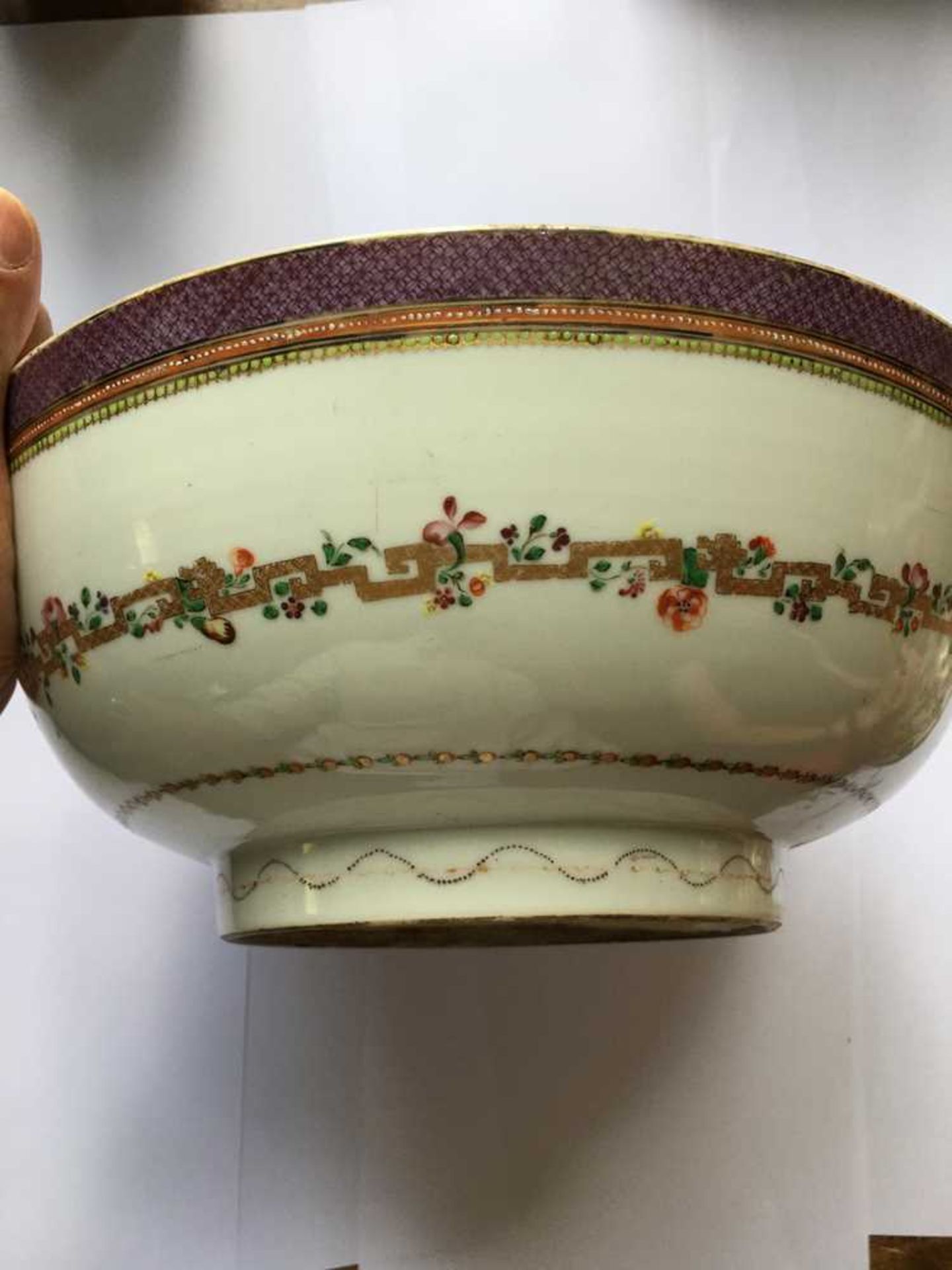 TWO CHINESE EXPORT PORCELAIN PUNCH BOWLS QING DYNASTY, LATE 18TH/19TH CENTURY - Image 7 of 33