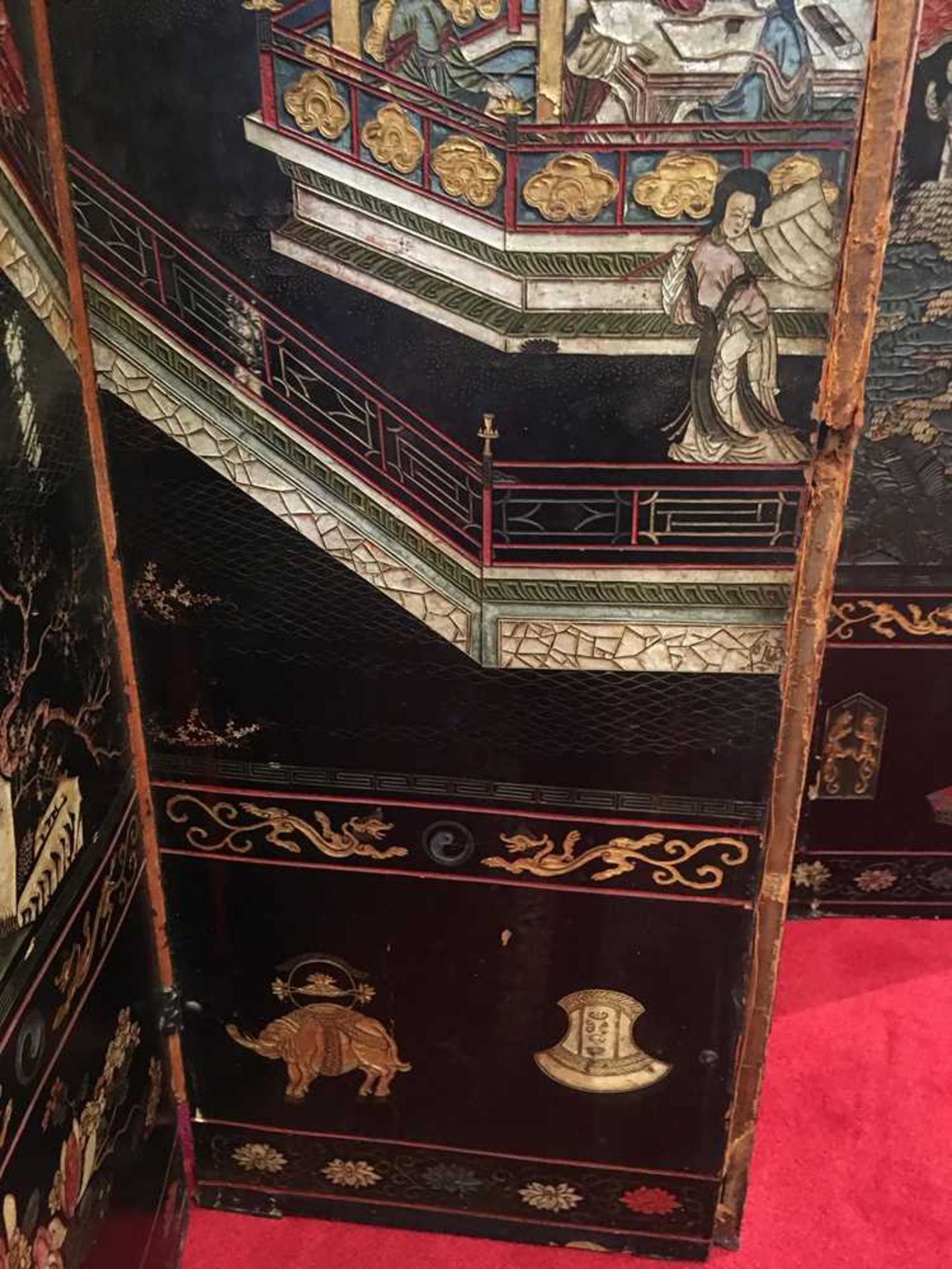 A CHINESE COROMANDEL BLACK LACQUER TWELVE-PANEL SCREEN QING DYNASTY, 18TH CENTURY - Image 20 of 72