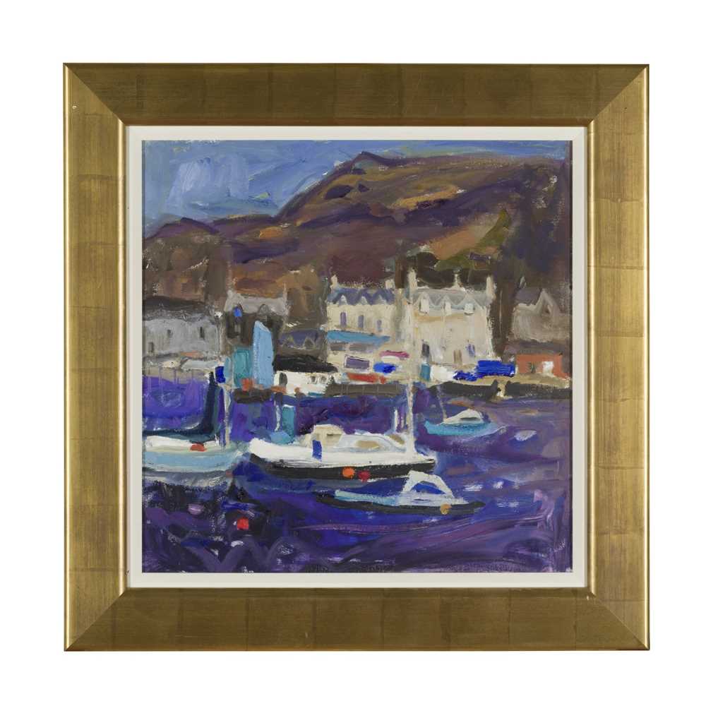 SHEILA MACNAB MACMILLAN (SCOTTISH 1928-2018) A BUSY HARBOUR - Image 2 of 3