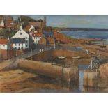 GEORGE GILBERT R.S.W. (SCOTTISH 20TH CENTURY) SUMMER EVENING CRAIL