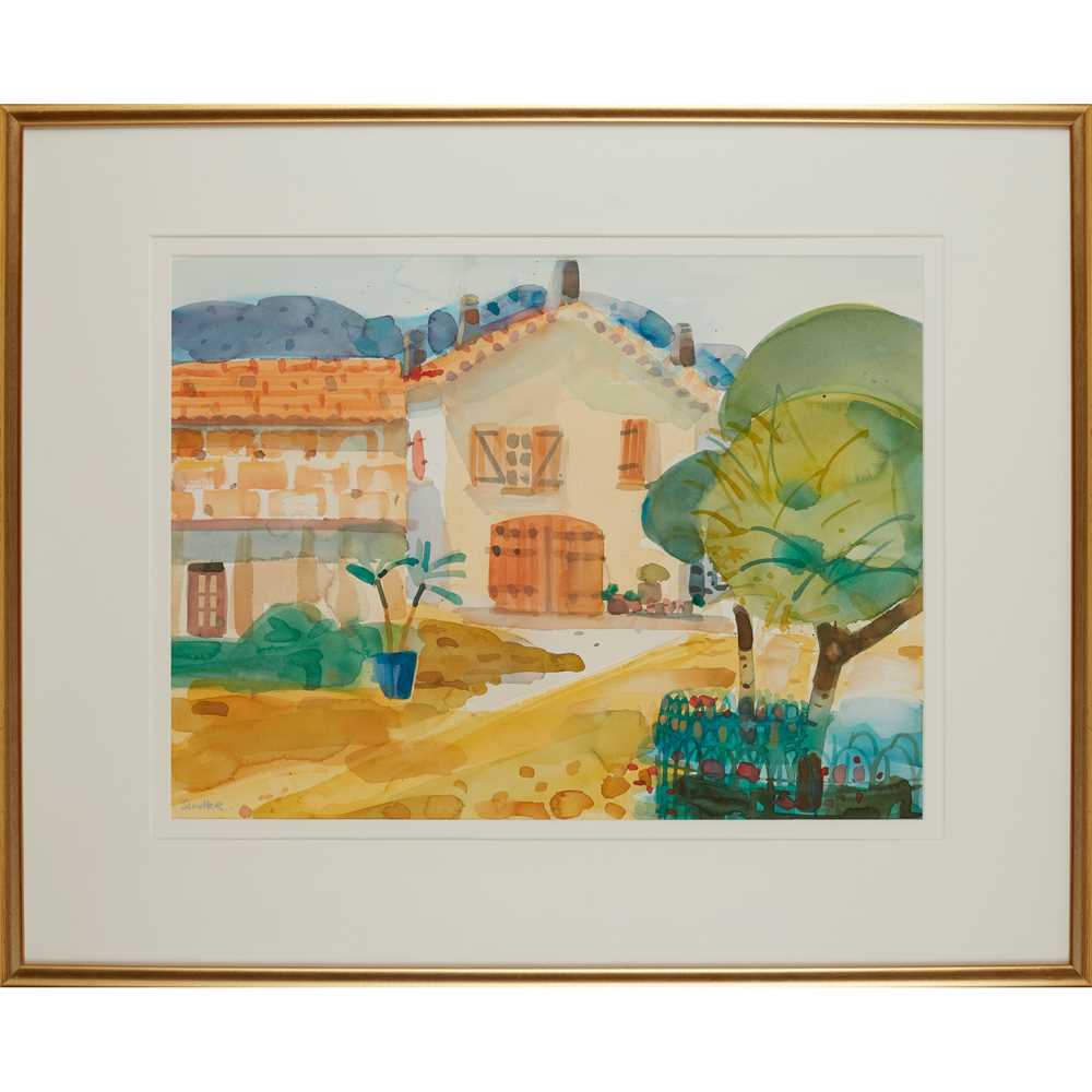 GLEN SCOULLER R.S.W., R.G.I. (SCOTTISH 1950-) THE FARM HOUSE, SEILLANS - Image 2 of 3