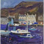 SHEILA MACNAB MACMILLAN (SCOTTISH 1928-2018) A BUSY HARBOUR