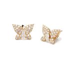 A pair of diamond butterfly earrings, by Van Cleef & Arpels