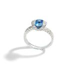 A sapphire and diamond ring