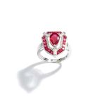 A ruby and diamond dress ring