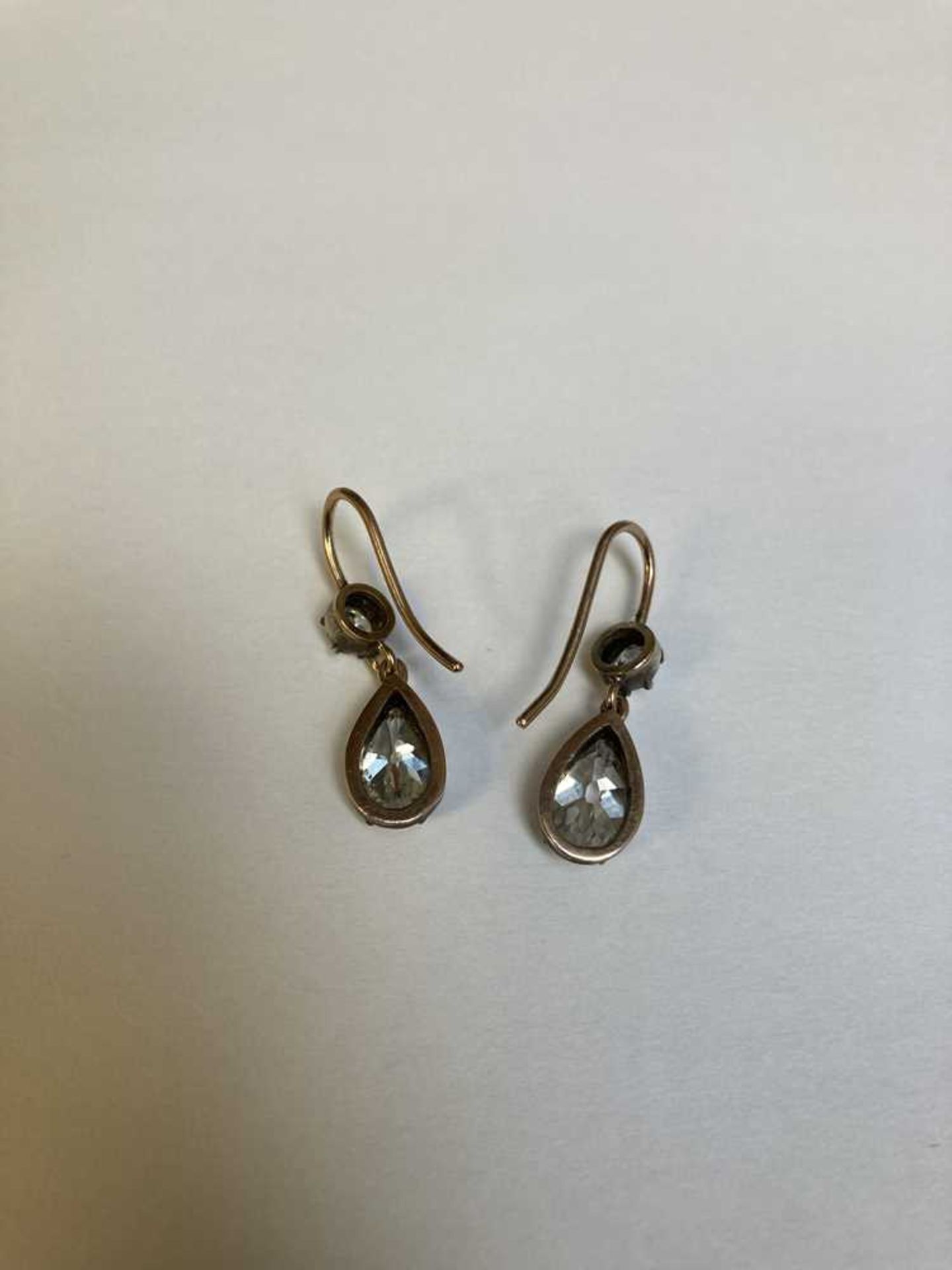 A pair of mid 19th century diamond earrings - Image 2 of 4