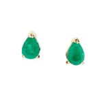 A pair of emerald earrings