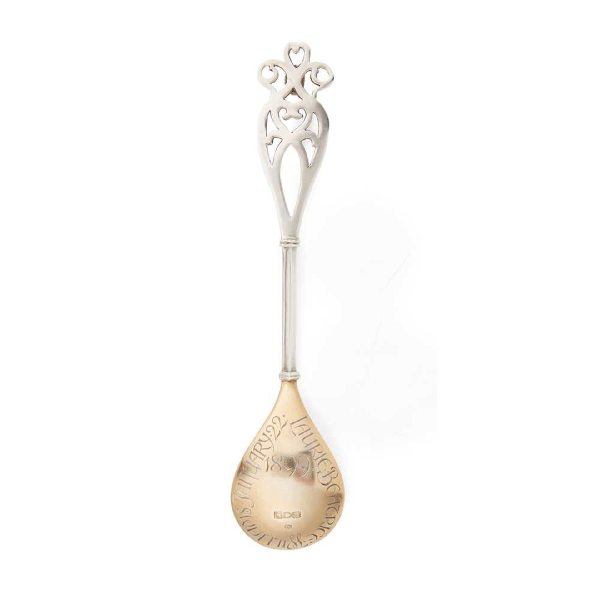 JOHN WILLIAMS (1866–1951) ARTS & CRAFTS PRESENTATION SPOON, LONDON 1906 - Image 2 of 2