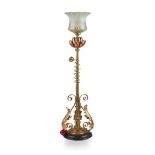 W. A. S. BENSON (1854-1924) (ATTRIBUTED DESIGNER) ARTS & CRAFTS TABLE LAMP, CIRCA 1890