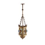 ENGLISH ARTS & CRAFTS HALL LANTERN, CIRCA 1880