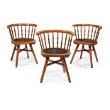 ARTHUR ROMNEY GREEN (1872-1945) GROUP OF THREE ARTS & CRAFTS TUB ARMCHAIRS, CIRCA 1920