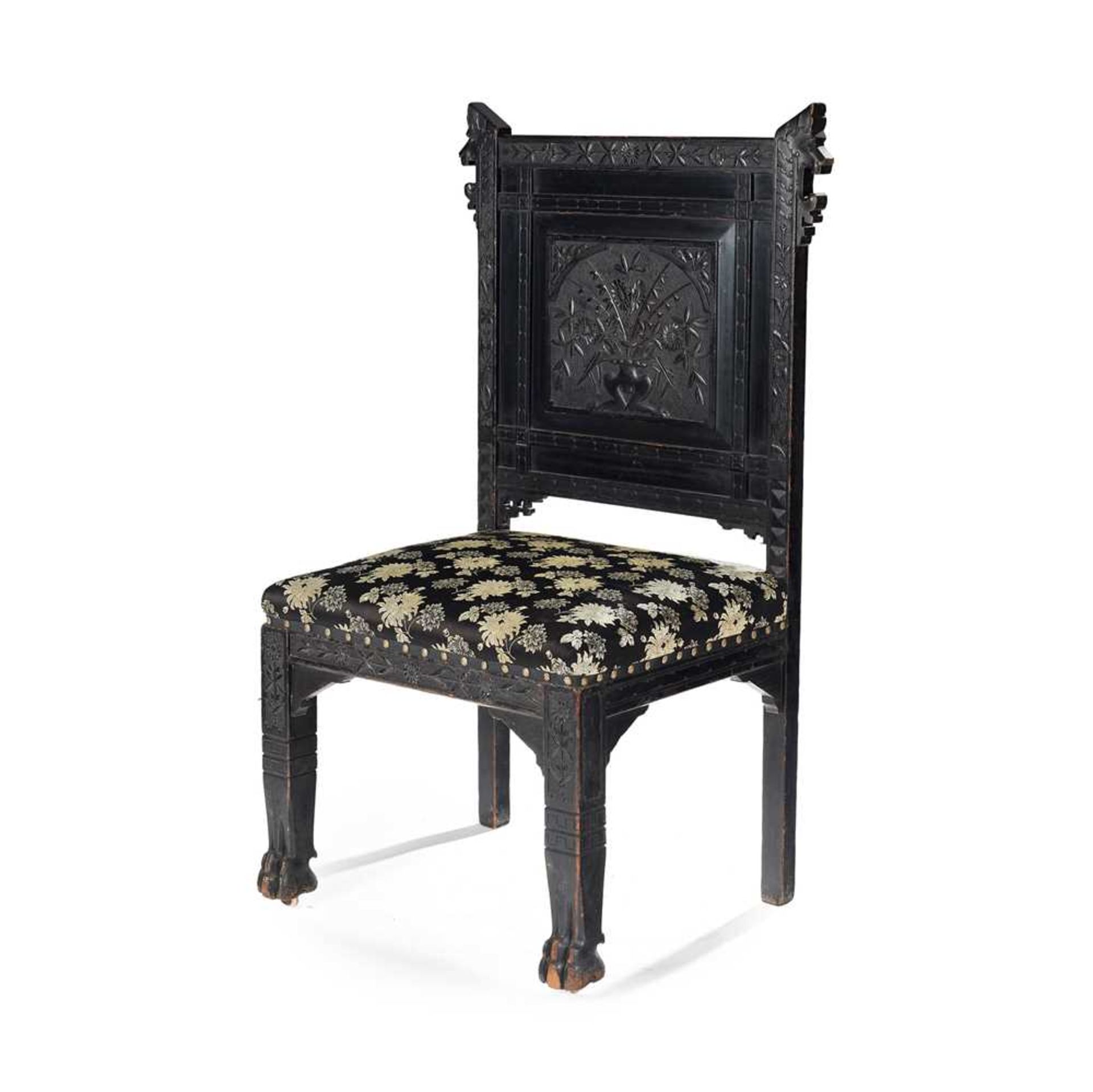 AMERICAN SCHOOL AESTHETIC MOVEMENT SIDE CHAIR, CIRCA 1880