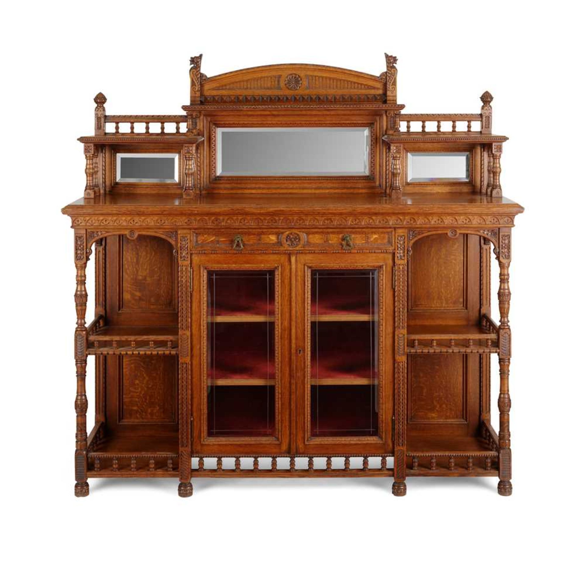 BRUCE TALBERT (1838-1881) (ATTRIBUTED DESIGNER) GOTHIC REVIVAL DRAWING ROOM CABINET, CIRCA 1870