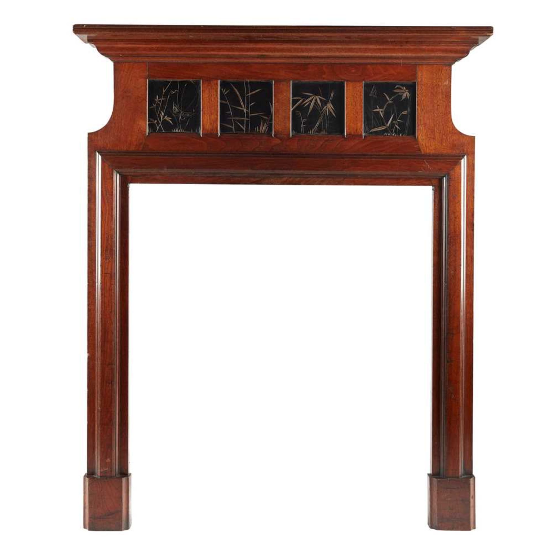 ENGLISH AESTHETIC MOVEMENT FIRE SURROUND, CIRCA 1880