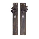 ENGLISH PAIR OF ARTS & CRAFTS WALL SCONCES, CIRCA 1910