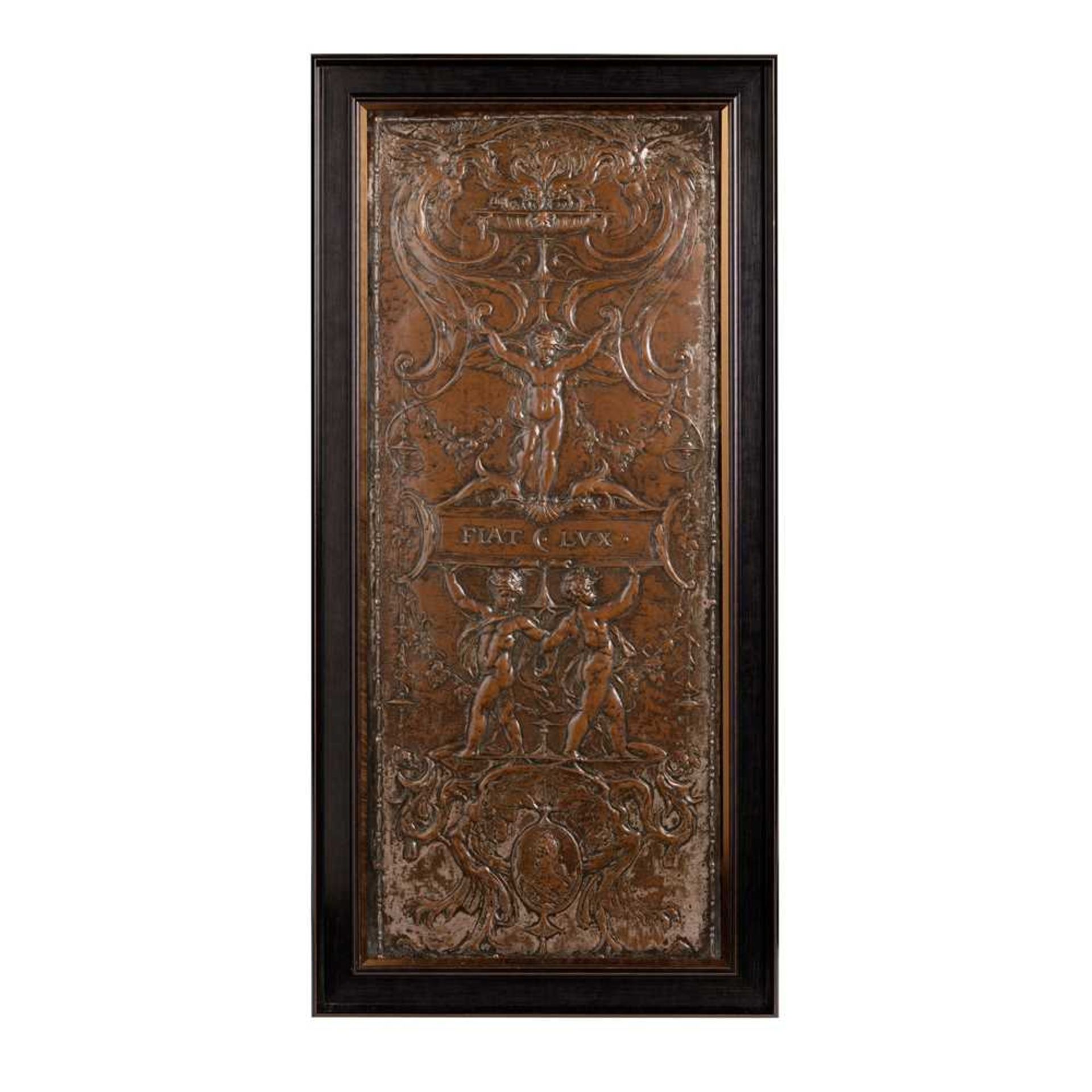 ENGLISH, MANNER OF WALTER CRANE OR STEPHEN WEBB AESTHETIC MOVEMENT PANEL CIRCA 1880