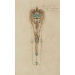 FRANCES MACDONALD MCNAIR (1873-1921) DESIGN FOR JEWELLERY, CIRCA 1901-02