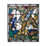 EDWARD RAYMOND PAYNE (1906 - 1991) STAINED GLASS PANEL, DATED 1987