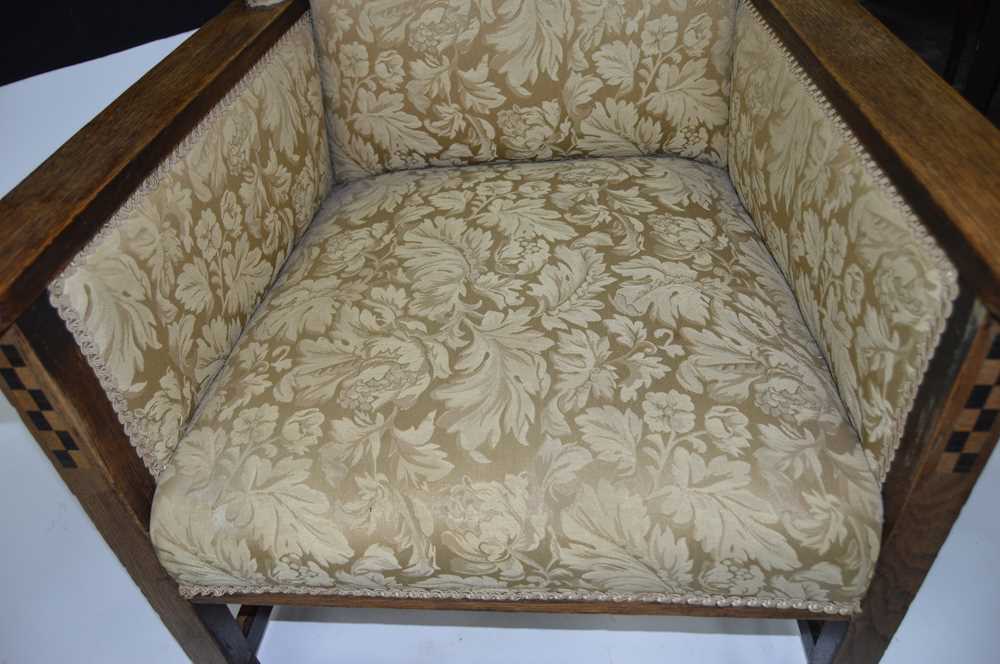 WILLIAM SKULL, HIGH WYCOMBE, AFTER M. H. BAILLIE SCOTT PAIR OF ARTS & CRAFTS WING ARMCHAIRS, CIRCA 1 - Image 15 of 18