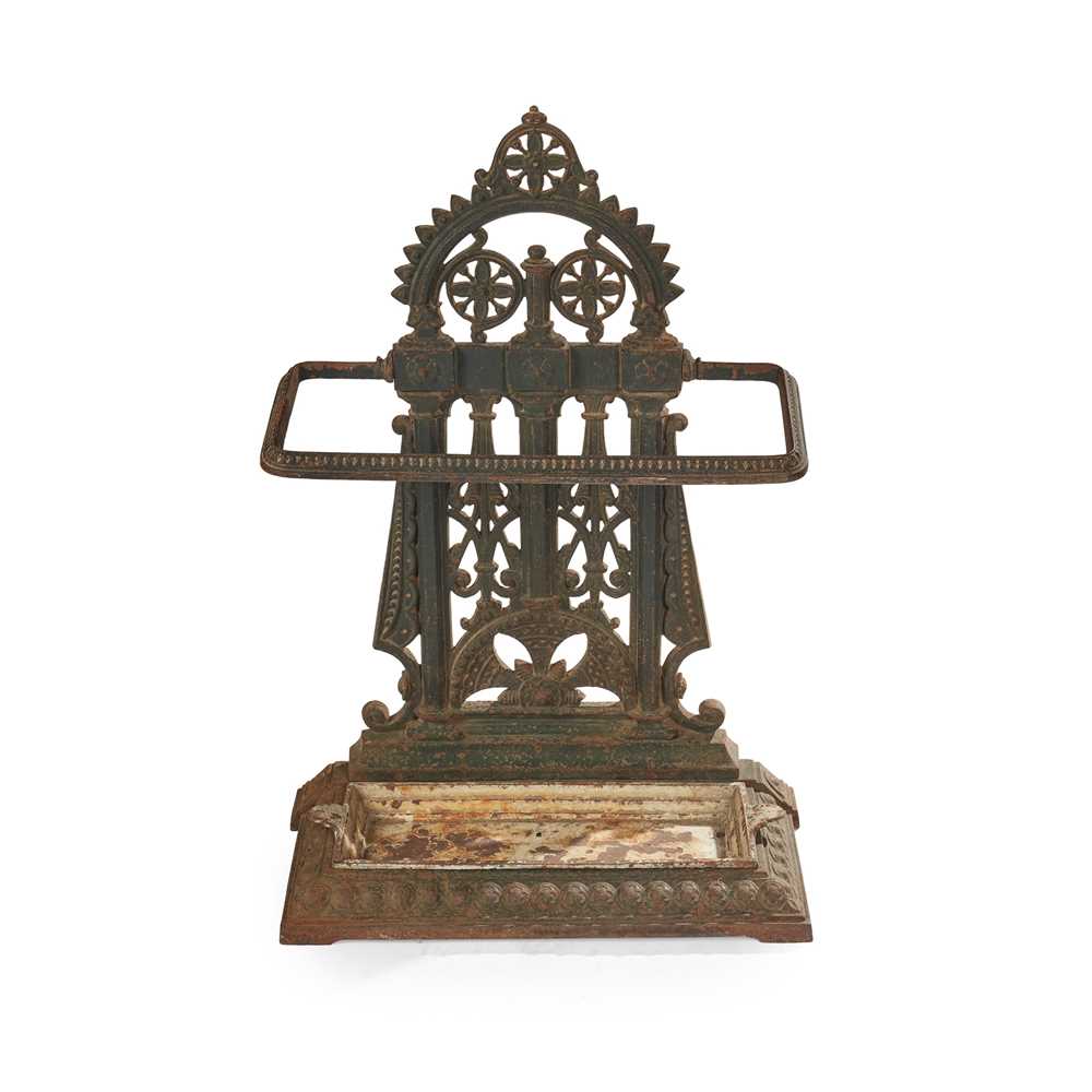 CHRISTOPHER DRESSER (1834-1904) FOR COALBROOKDALE IRONWORK COMPANY AESTHETIC MOVEMENT STICK STAND,
