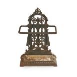 CHRISTOPHER DRESSER (1834-1904) FOR COALBROOKDALE IRONWORK COMPANY AESTHETIC MOVEMENT STICK STAND,