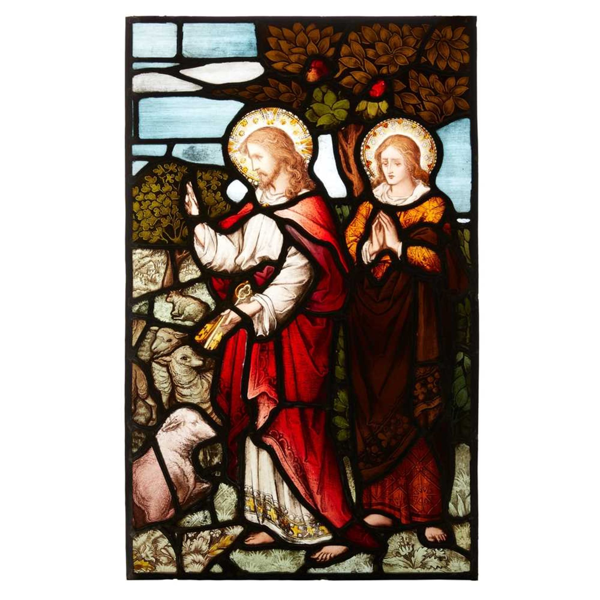 MAYER & CO., MUNICH SUITE OF FOUR STAINED GLASS PANELS, CIRCA 1880 - Image 5 of 5