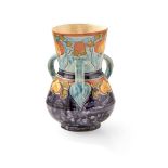 CASSANDIA ANNIE WALKER (1875-1957) FOR DELLA ROBBIA POTTERY, BIRKENHEAD THREE-HANDLED VASE, DATED 18