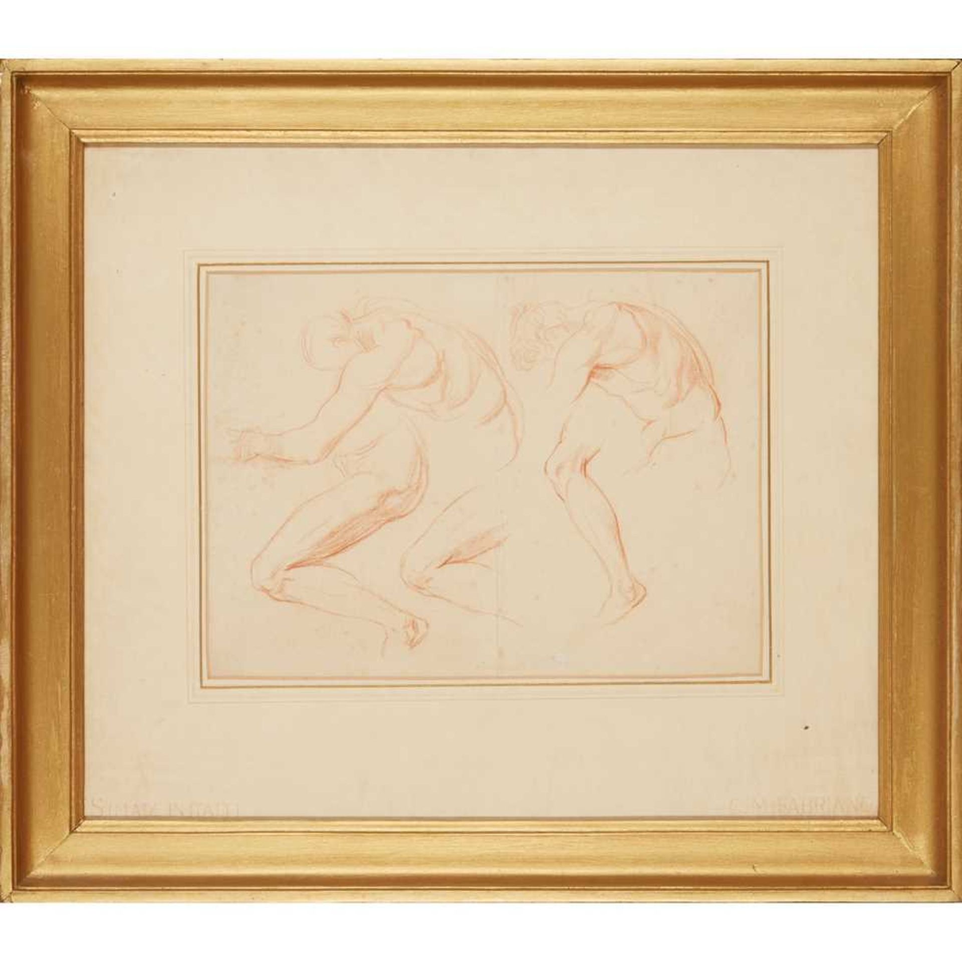 GEORGE FREDERICK WATTS (1817-1904) STUDIES OF THE MALE NUDE - Image 2 of 3