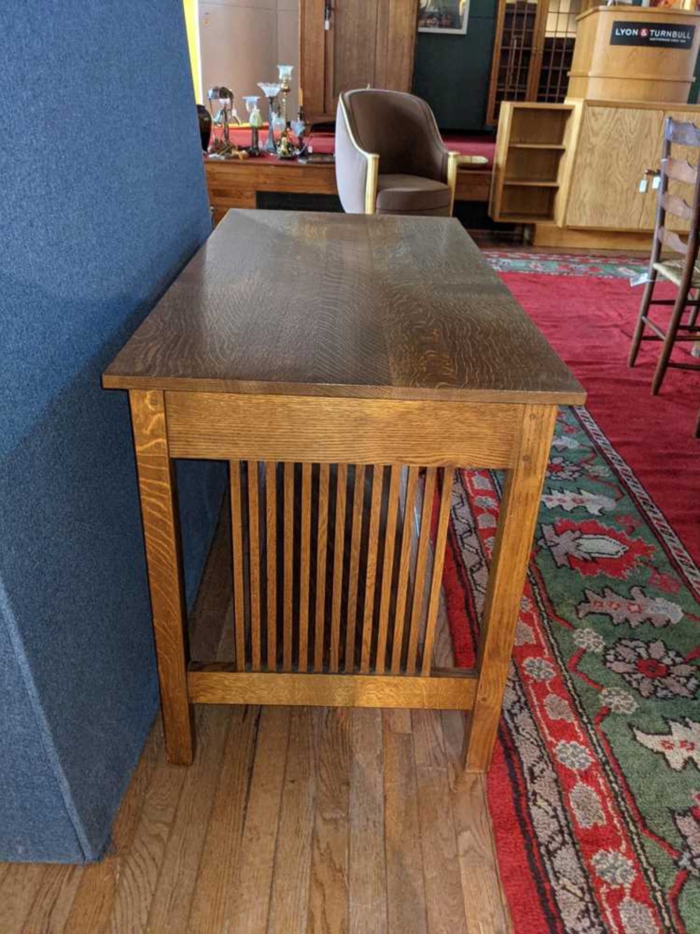 L. & J. G. STICKLEY DESK AND CHAIR, LATE 20TH CENTURY - Image 8 of 13