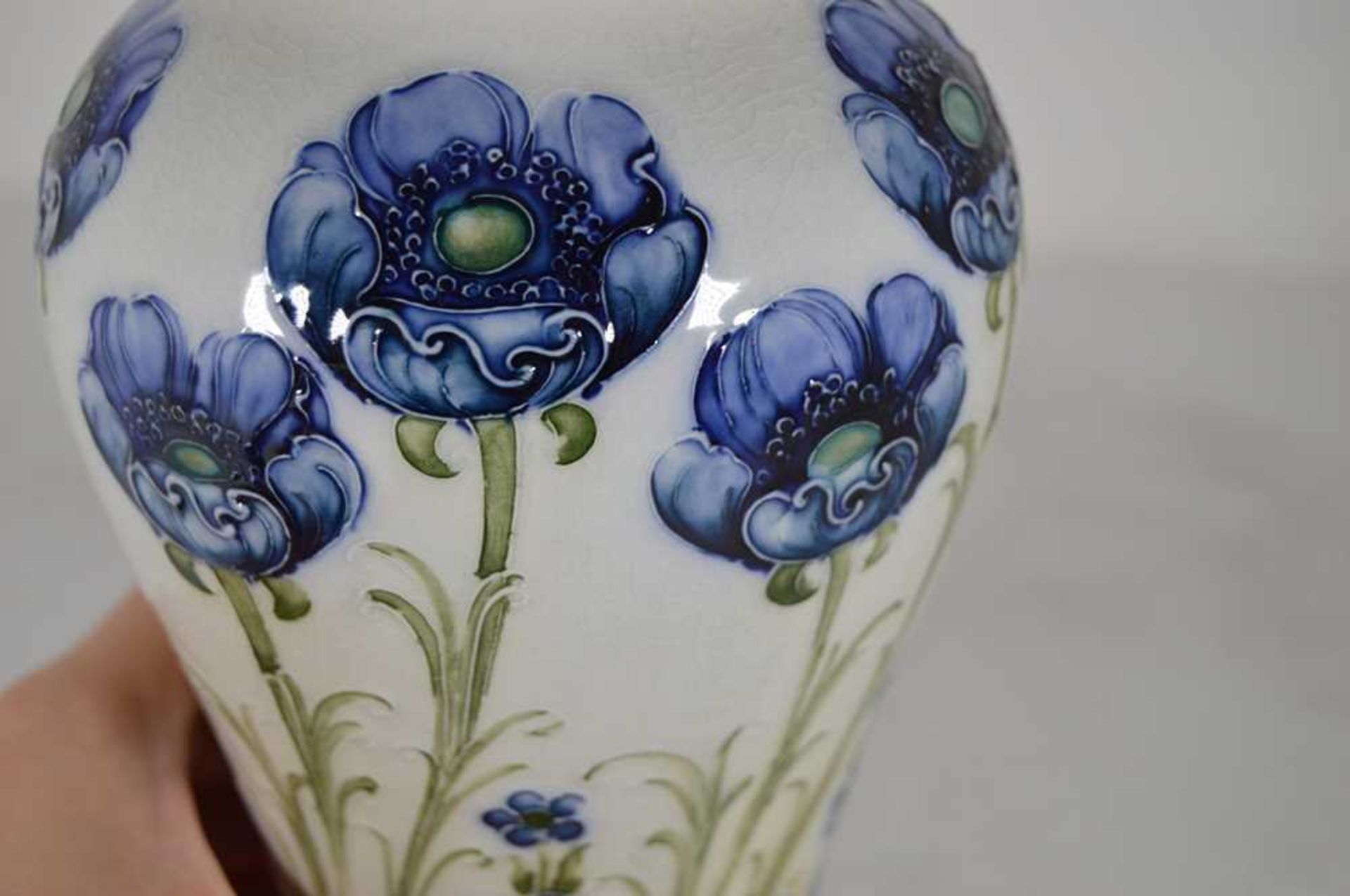 WILLIAM MOORCROFT (1872-1945) FOR JAMES MACINTYRE & CO. ‘FLORIAN WARE’ BLUE POPPY VASE, CIRCA 1900 - Image 7 of 9