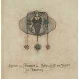 FRANCES MACDONALD MCNAIR (1873-1921) DESIGN FOR A BROOCH OR PENDANT, CIRCA 1901-02