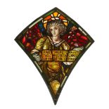 MANNER OF SELWYN IMAGE STAINED GLASS PANEL, CIRCA 1890