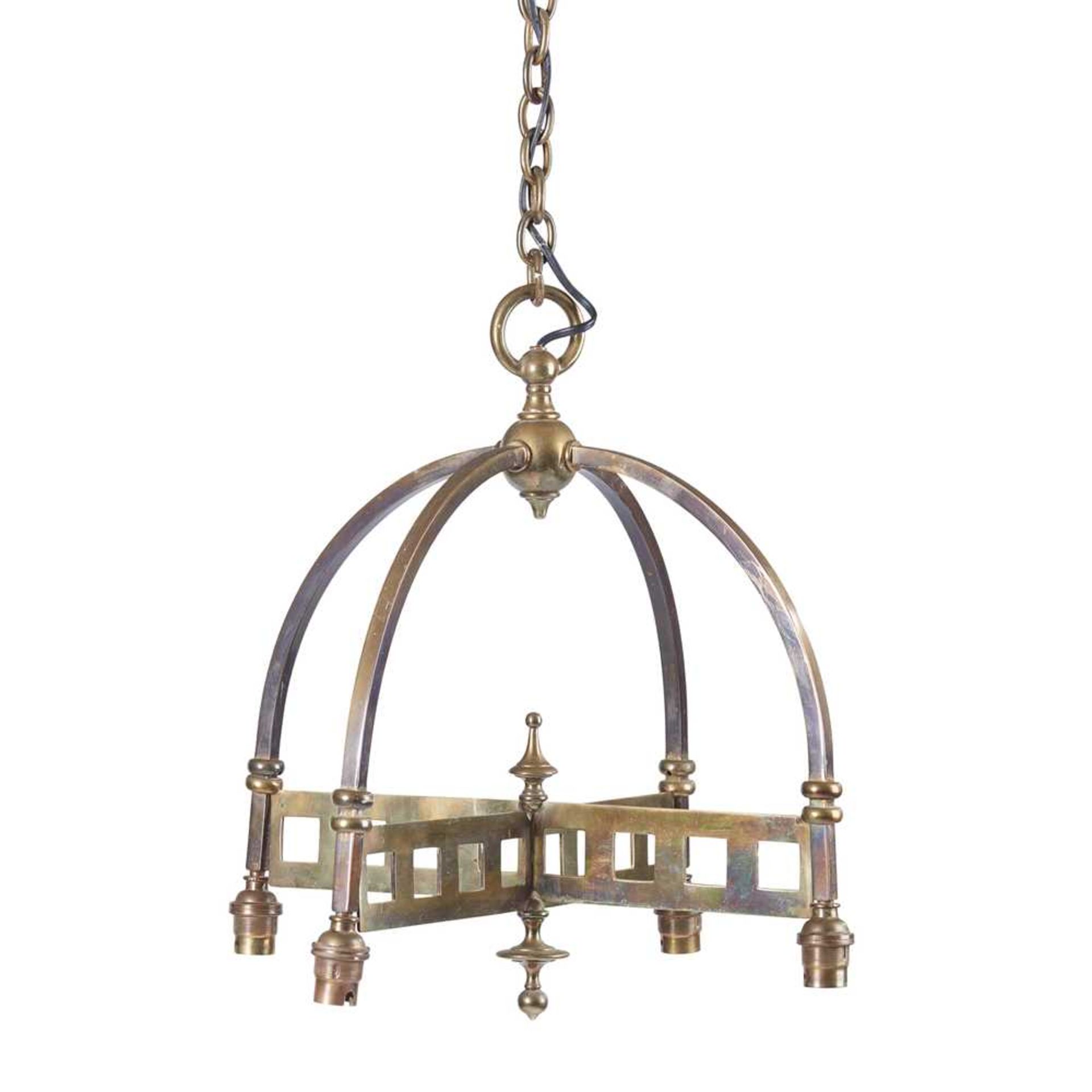 ENGLISH MATCHED PAIR OF AESTHETIC MOVEMENT CEILING LIGHTS, CIRCA 1890 - Image 2 of 3