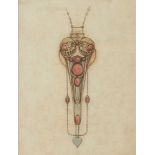 FRANCES MACDONALD MCNAIR (1873-1921) DESIGN FOR A PENDANT, CIRCA 1901-02