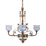 ENGLISH AESTHETIC MOVEMENT CHANDELIER, CIRCA 1880