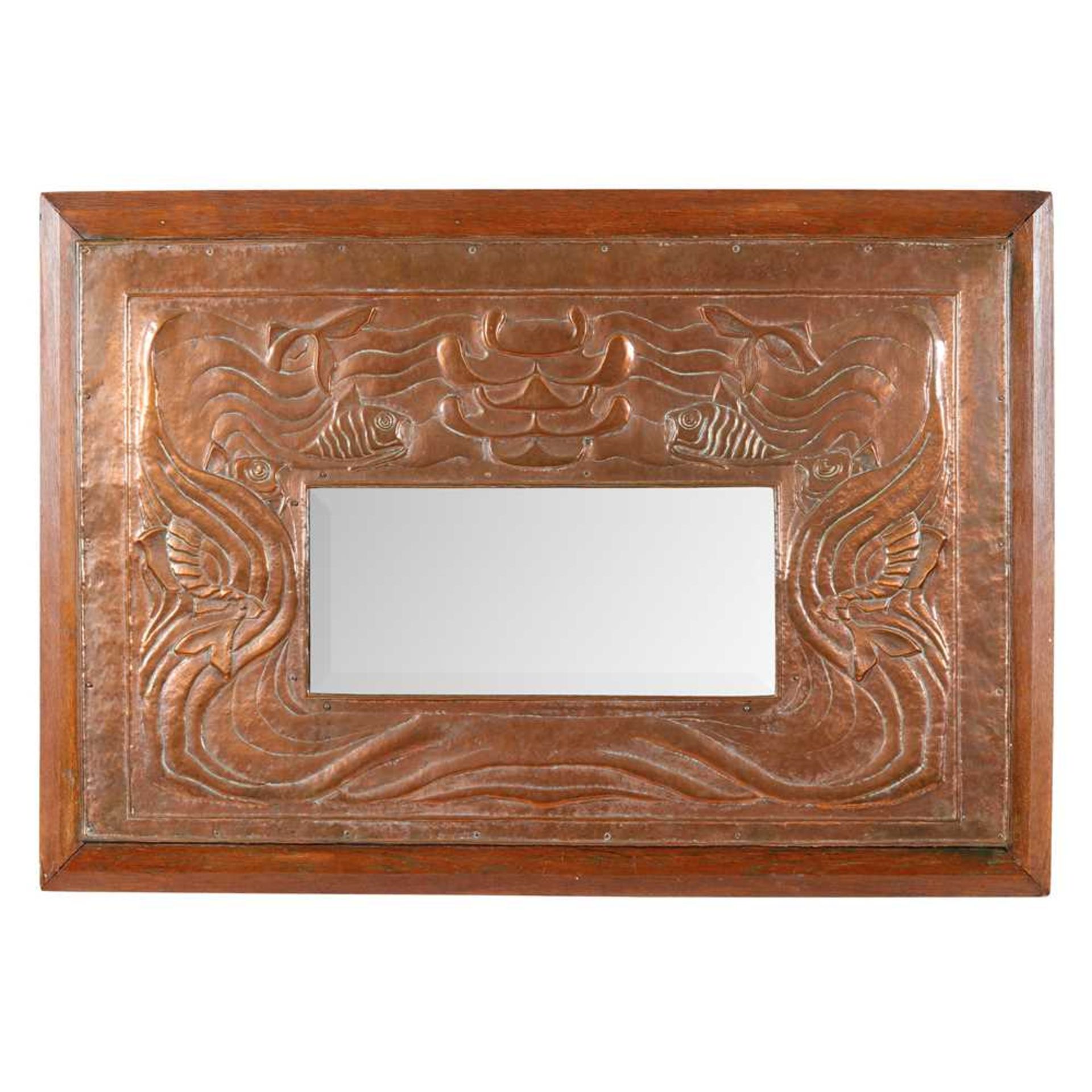 NEWLYN SCHOOL ARTS & CRAFTS WALL MIRROR, CIRCA 1900 - Image 2 of 11