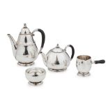 GEORG JENSEN (1866-1935) MATCHED FOUR-PIECE COFFEE SERVICE, 1920S