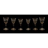 MANNER OF JAMES POWELL & SONS PART SUITE OF STEMMED DRINKING GLASSES