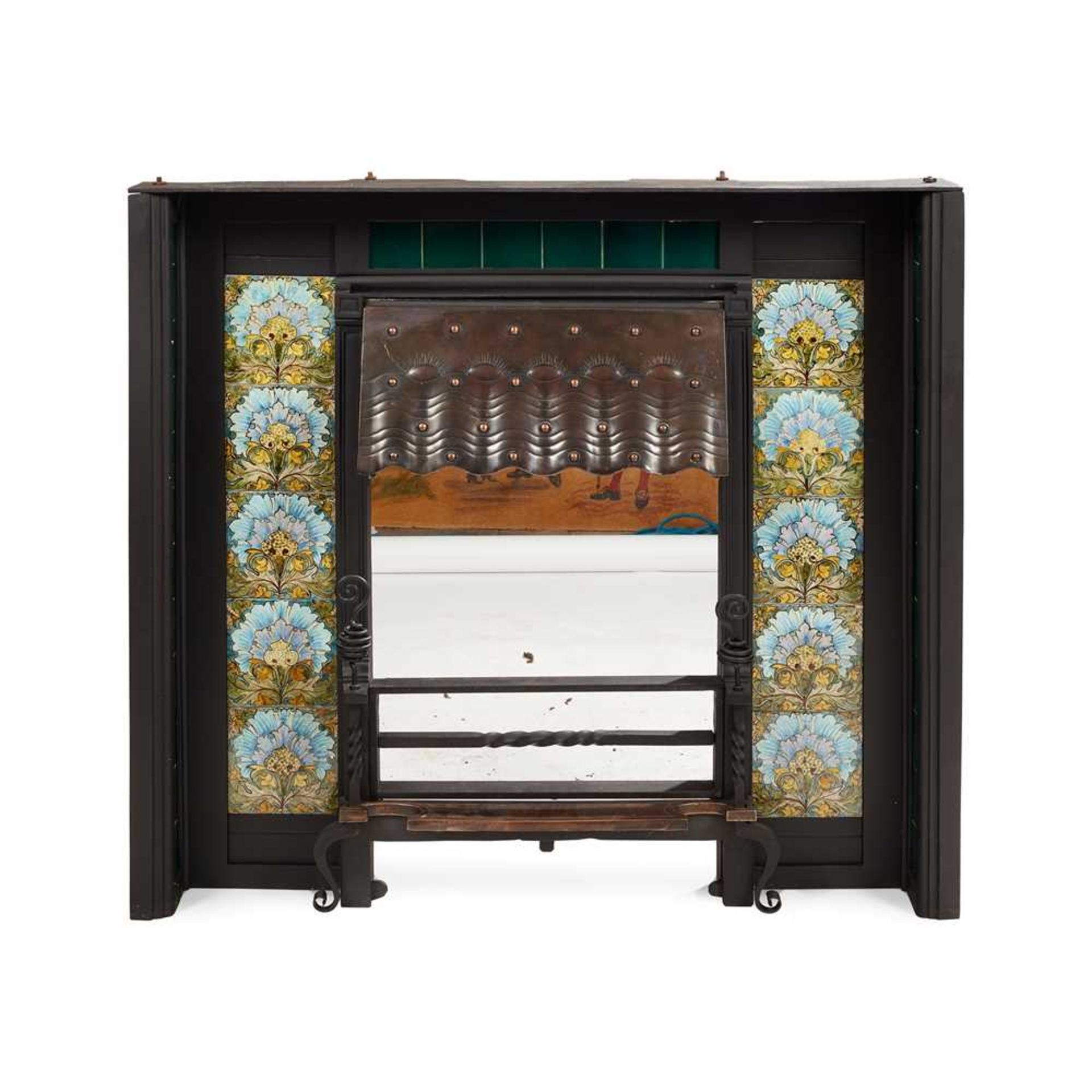 ENGLISH ARTS & CRAFTS FIRE SURROUND, CIRCA 1900 - Image 2 of 2